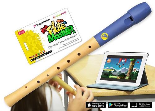 Flute Master (APP) mit Holz-Kunststoff-Blockflöte